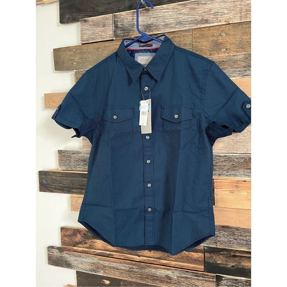 Jachs New York NWT Short Sleeve casual button front  Shirt sz S